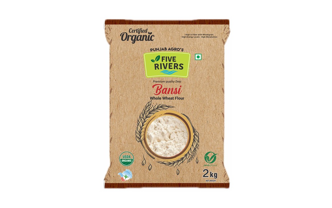 Five Rivers Bansi Whole Wheat Flour   Pack  2 kilogram